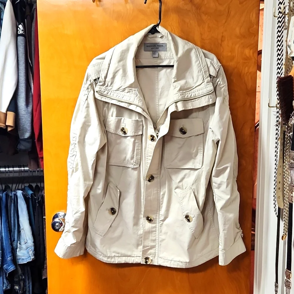 Michael Kors Est 1981 Men's Light Beige Field Jacket